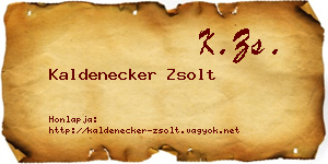 Kaldenecker Zsolt névjegykártya