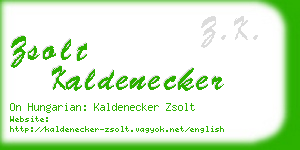 zsolt kaldenecker business card